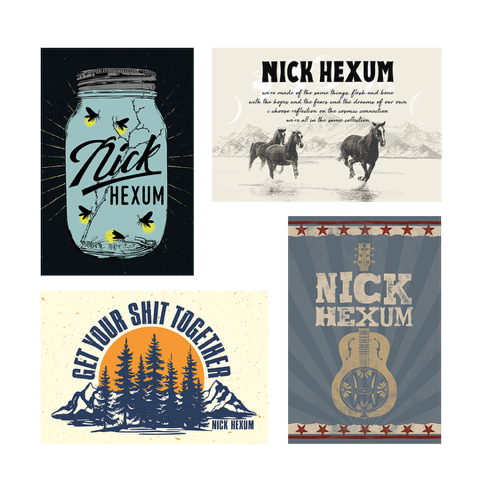 Nick Hexum Set of Four Postcards