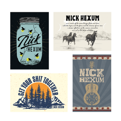 Nick Hexum Set of Four Postcards