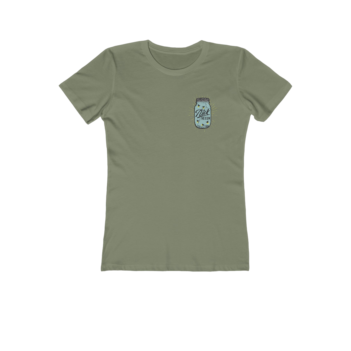 Nick Hexum "Bringing Light" Olive Green Womens T-Shirt